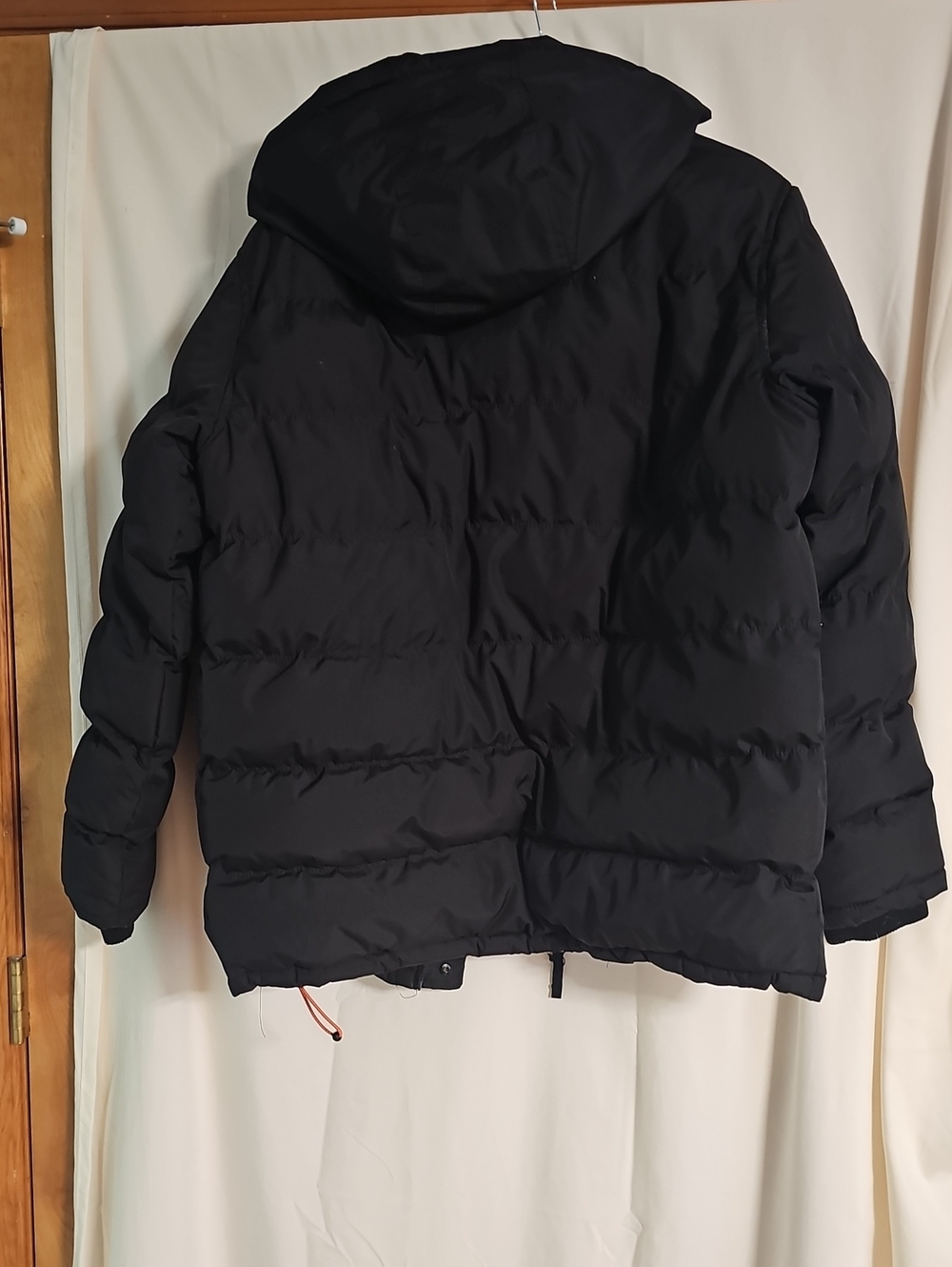 Hawke & Co Black Hooded Puffer Jacket with Subtle Logo - Picture 6 of 9